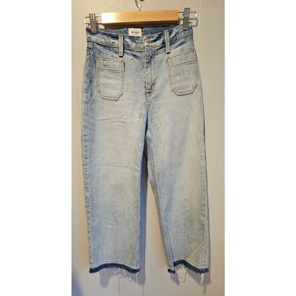 Hudson Holly High Rise Jeans Wide Leg Cropped Relaxed Hem Womens  Sz 25 - Picture 2 of 10